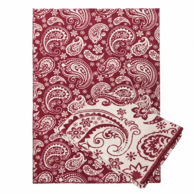 Blanket cotton dis.1 burgundy TM Yaroslav